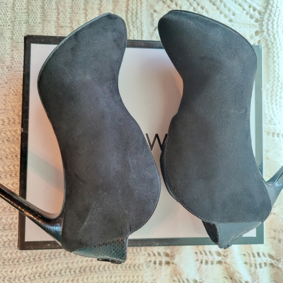 NINE WEST NW7NERRA VEGAN SUEDE STILETTO ANKLE BOOTS WOMEN SIZE 9M - Picture 8 of 11